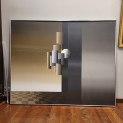 Surrealism Acrylic on canvas “Checkerboard Landscape” Andrés Segovia, Argentina