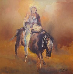 3240 Rider driven by the lord, Painting, Oil on Canvas