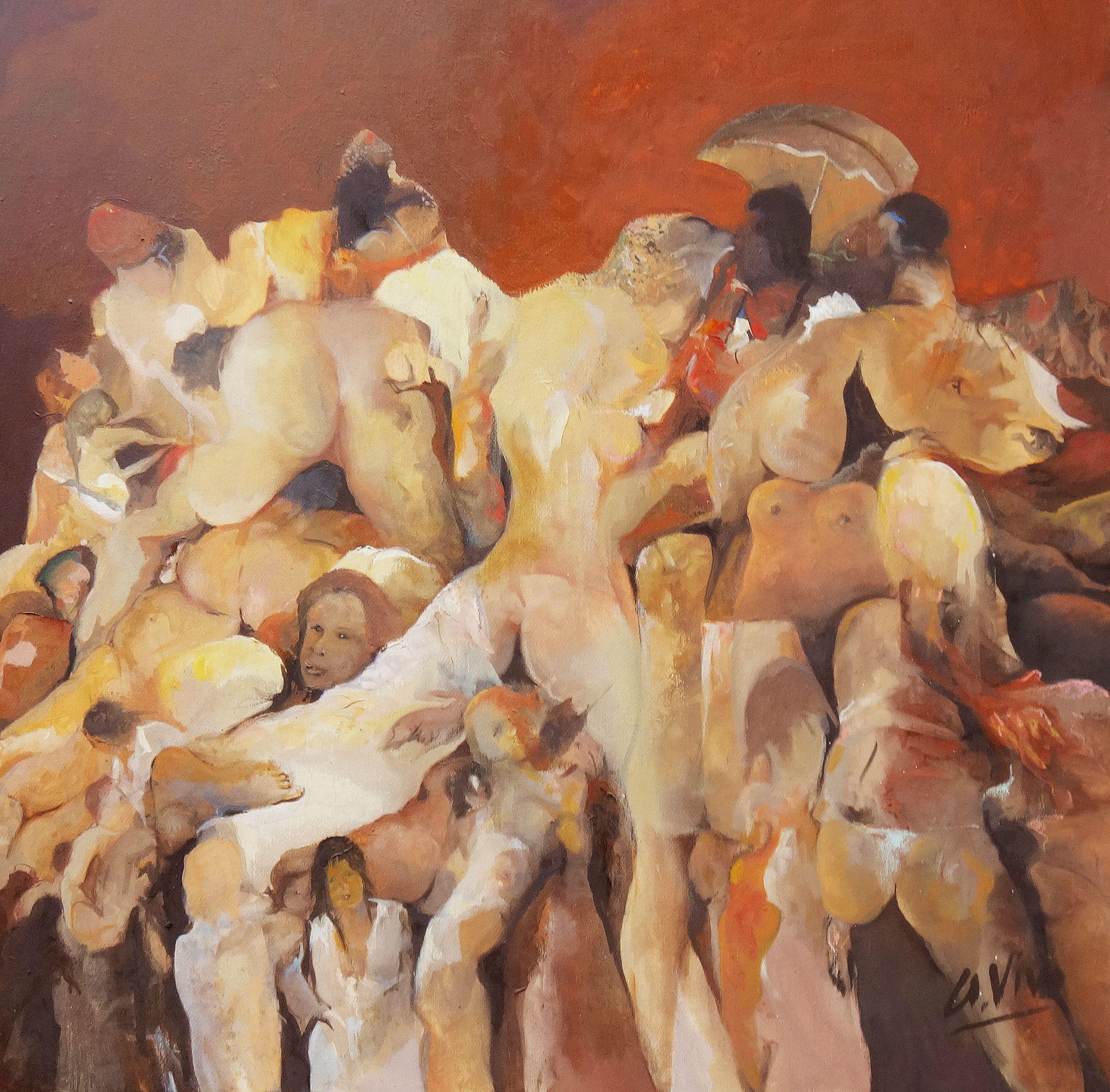 4600  Transformaciones-Tutti insieme, Pittura, Olio su tela - Painting di Andres Vivo