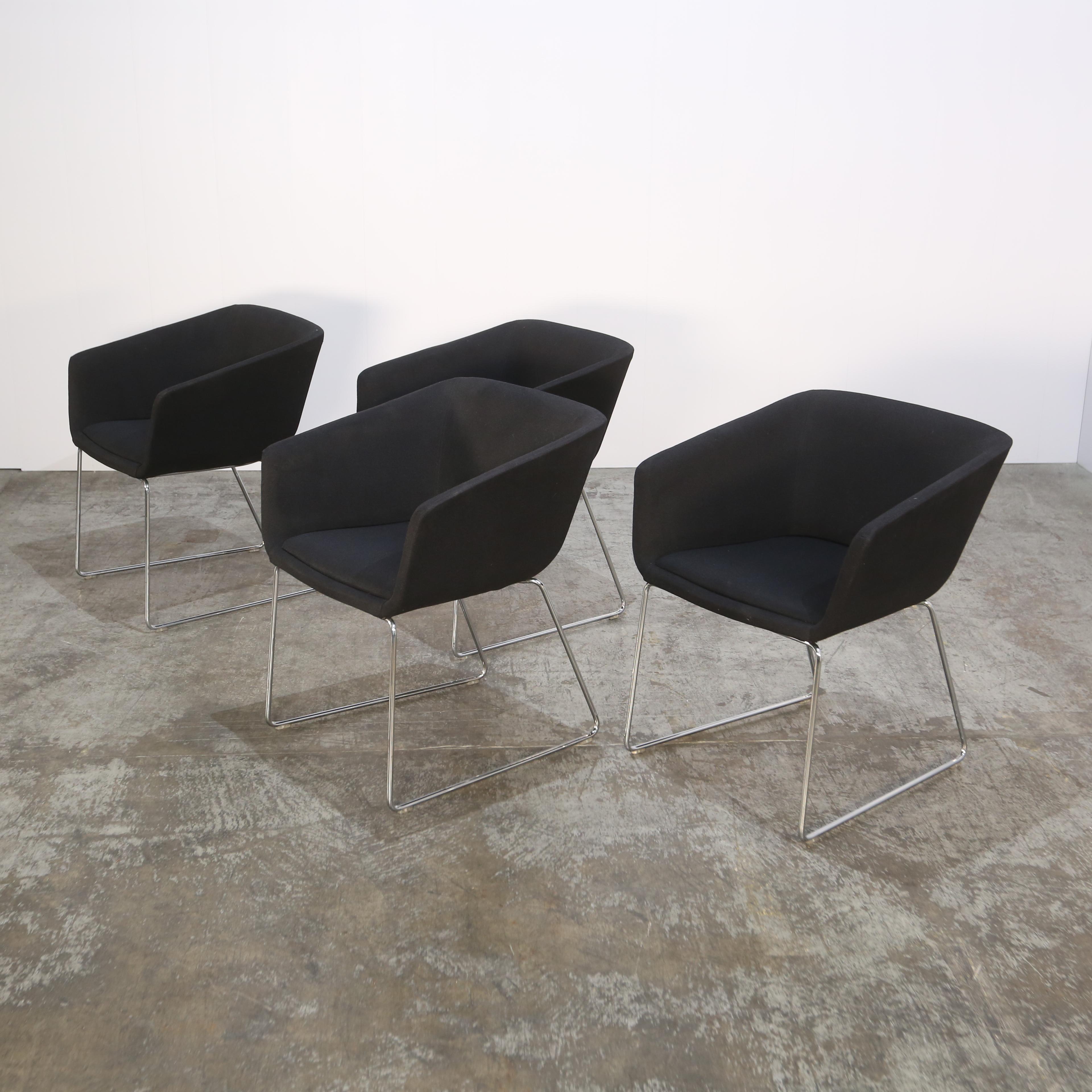 Andreu World Nanda Comfort Chair by Lievore Altherr Molina, Set of Four For Sale 1