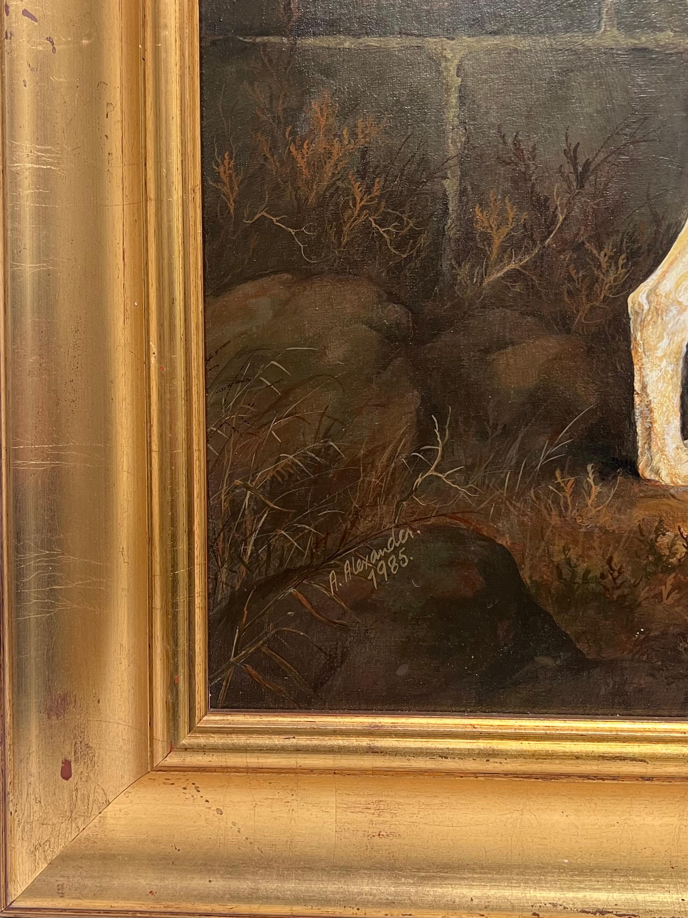 Gran cuadro al óleo British Sporting Art Country House Retrato de sabueso de caza en venta 4