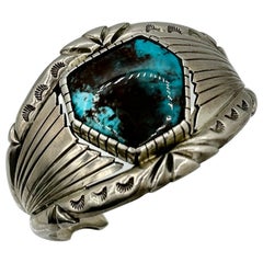 ANDREW ÁLVAREZ PULSERA DE TURQUESA EN PLATA DE LEY Nativa Americana