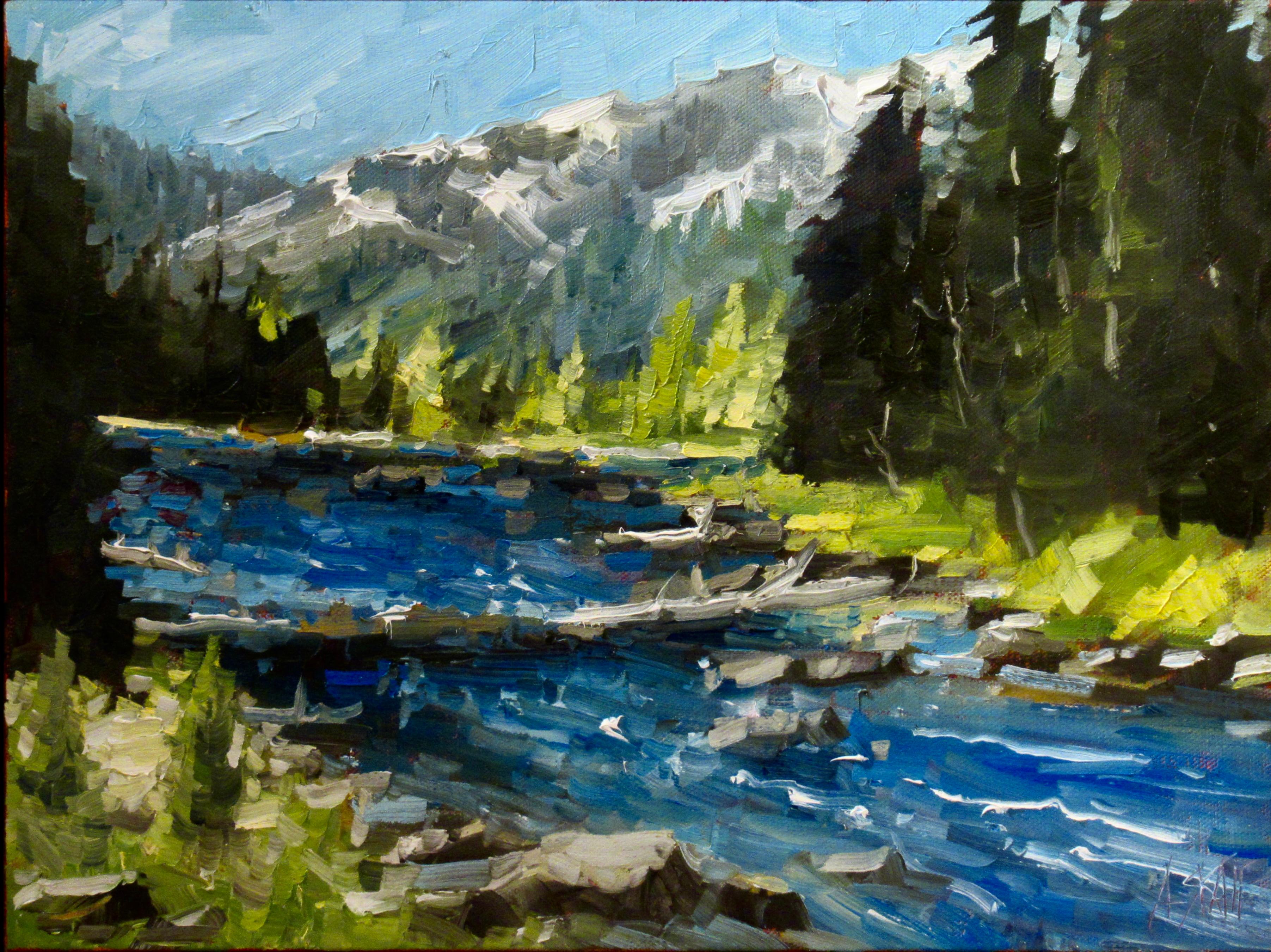 Blackwood Spring Runoff - Painting by Andrew (Andy) Skaff