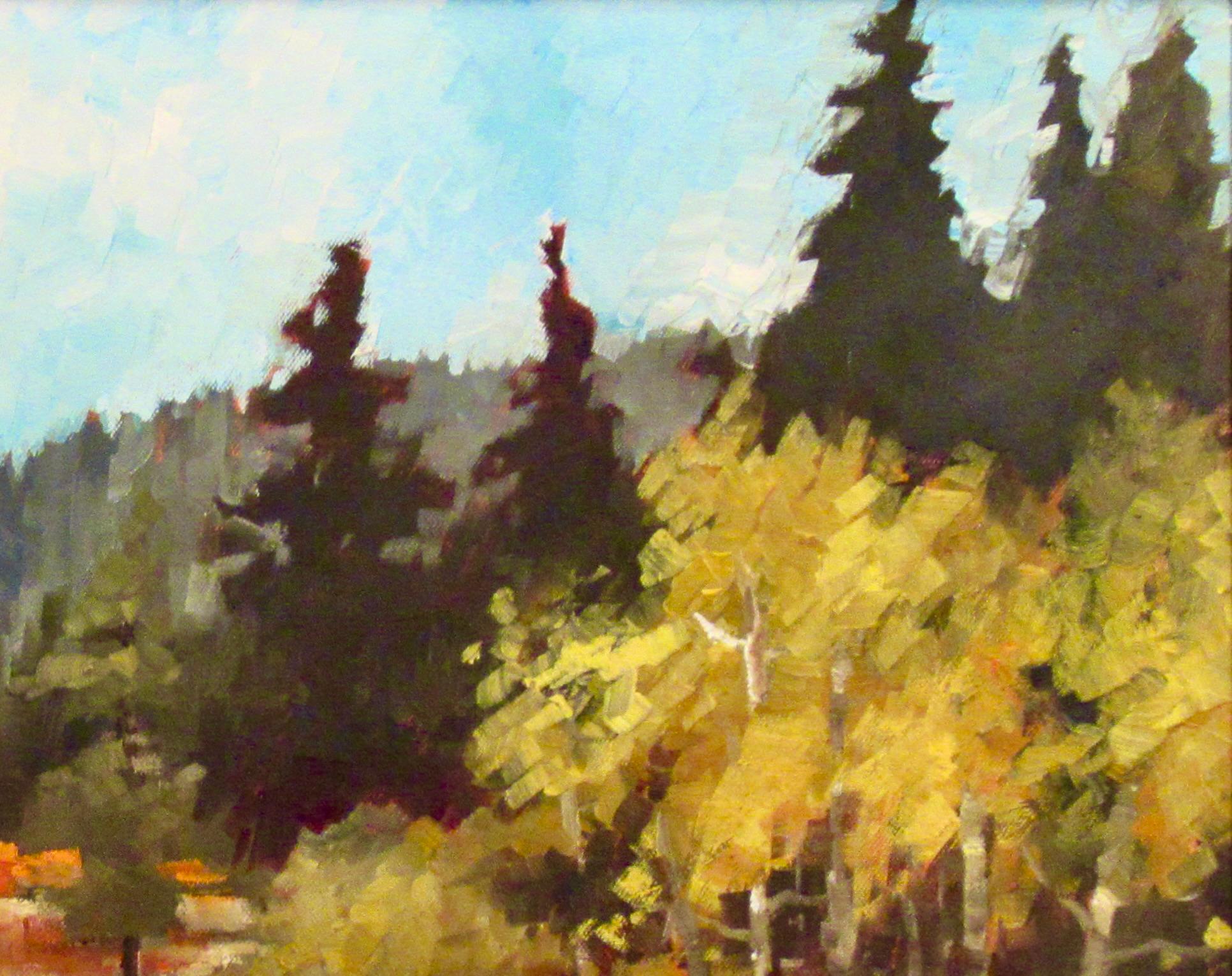 Der Herbst im Canyon (Lake Tahoe) (Amerikanischer Impressionismus), Painting, von Andrew (Andy) Skaff