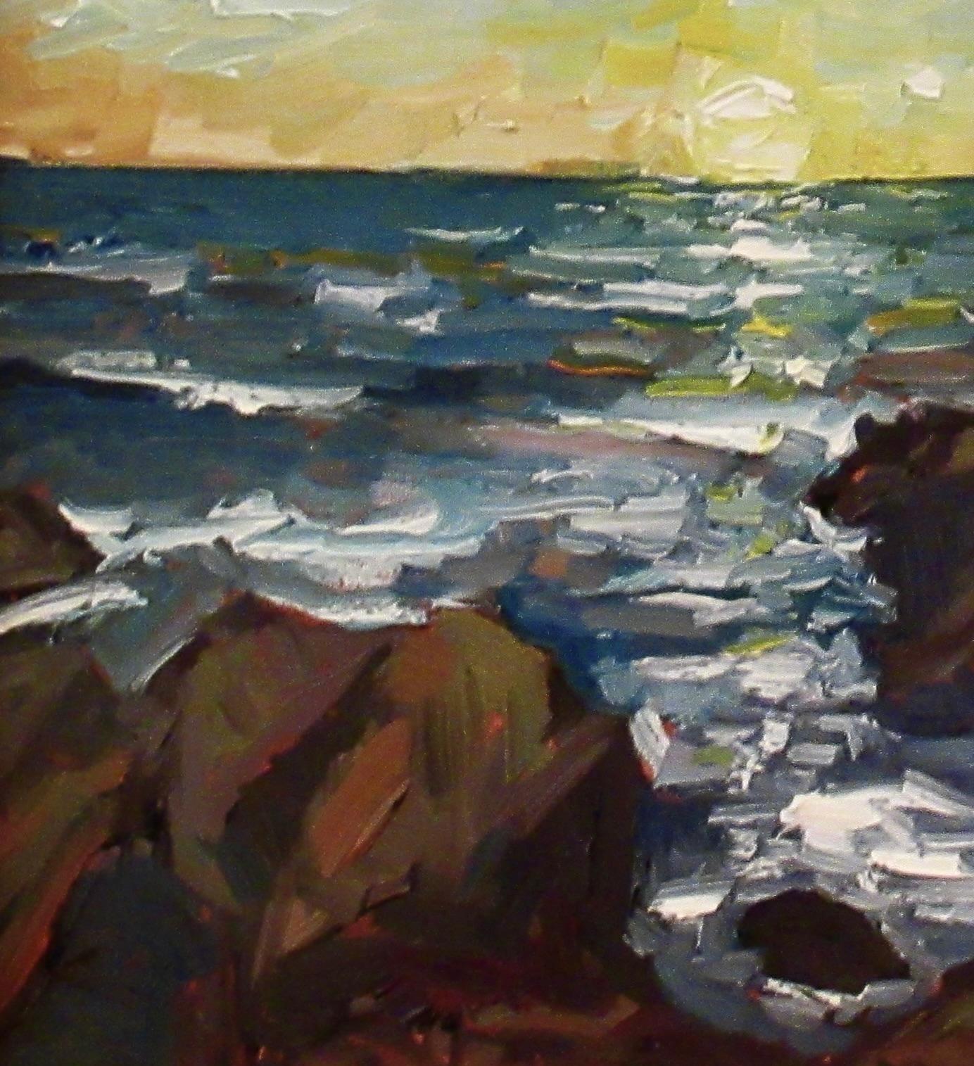 Pazifischer Sonnenuntergang (Amerikanischer Impressionismus), Painting, von Andrew (Andy) Skaff