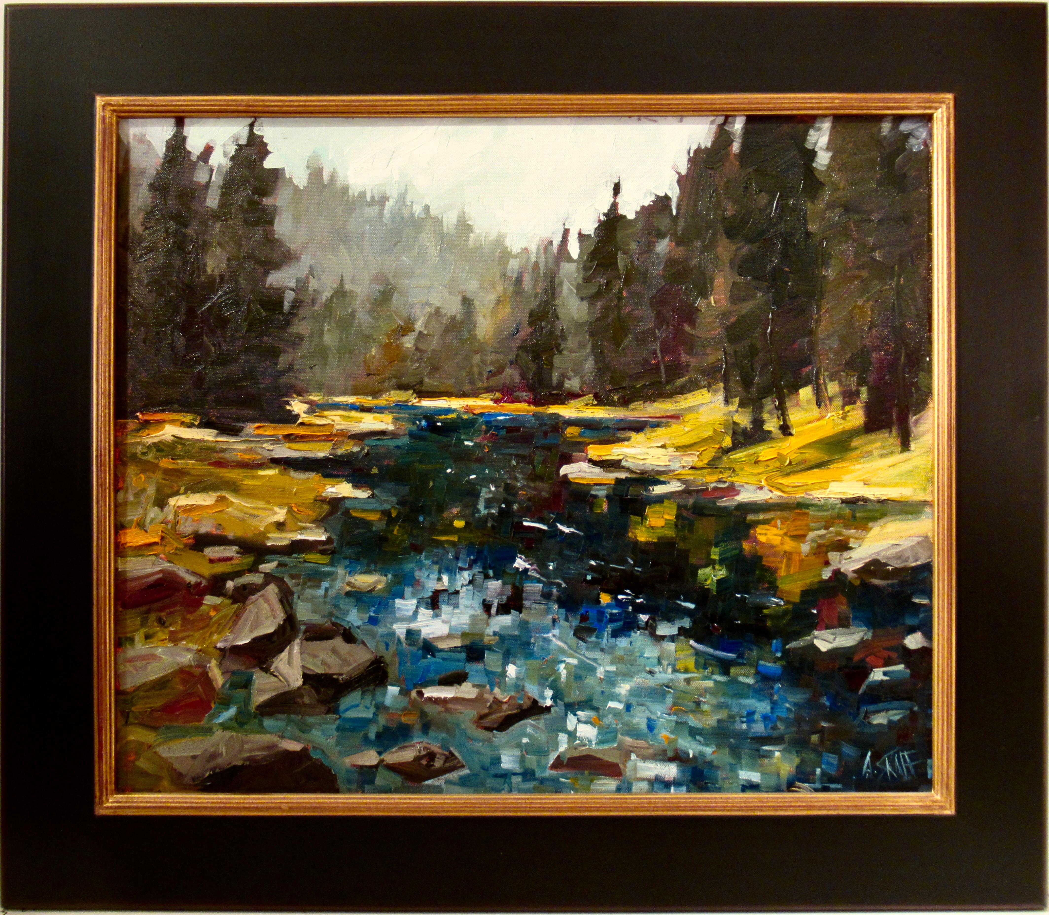 Andrew (Andy) Skaff Figurative Painting - River Colors V (Lake Tahoe)