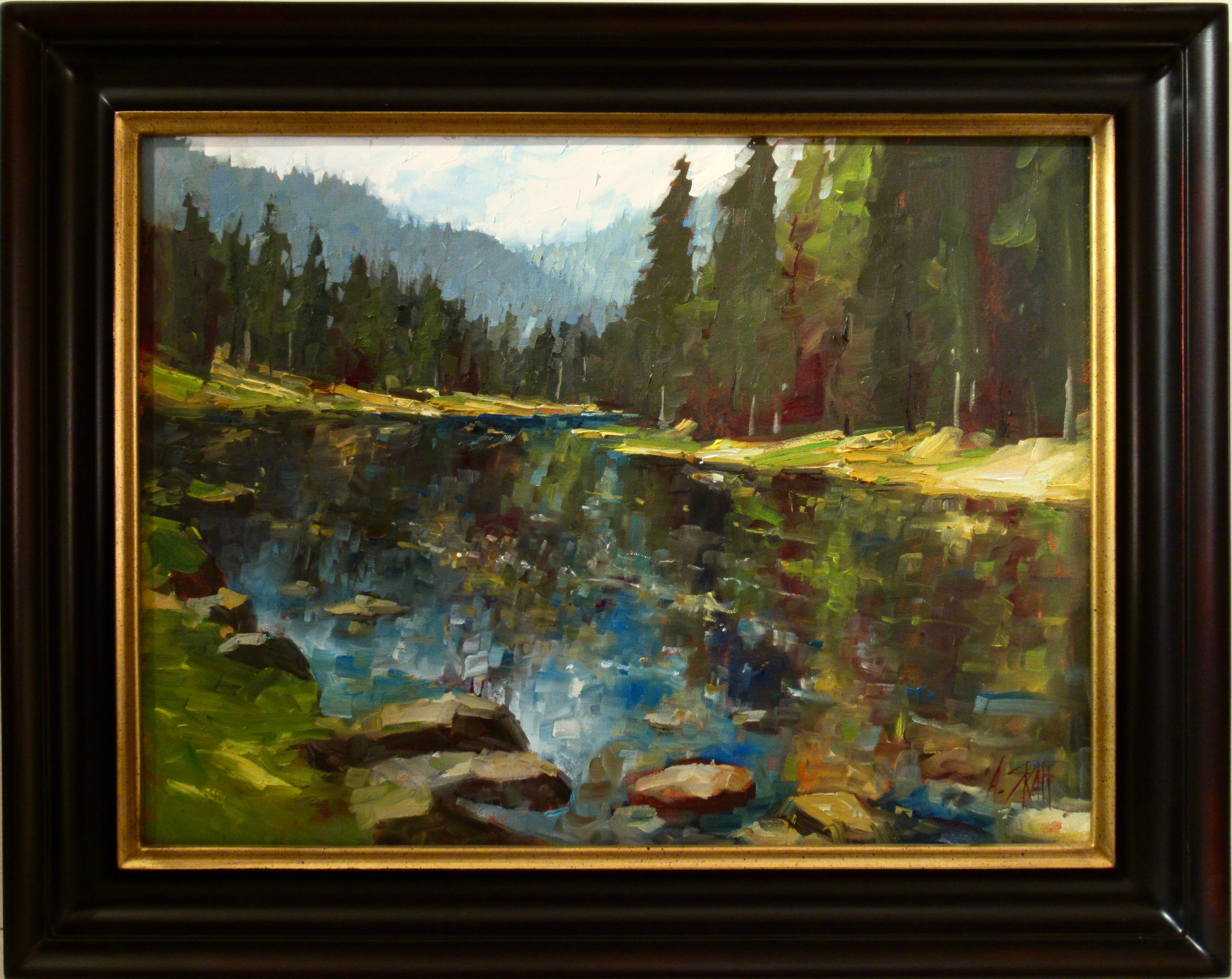 Andrew (Andy) Skaff Landscape Painting - Spring Flow (Lake Tahoe)