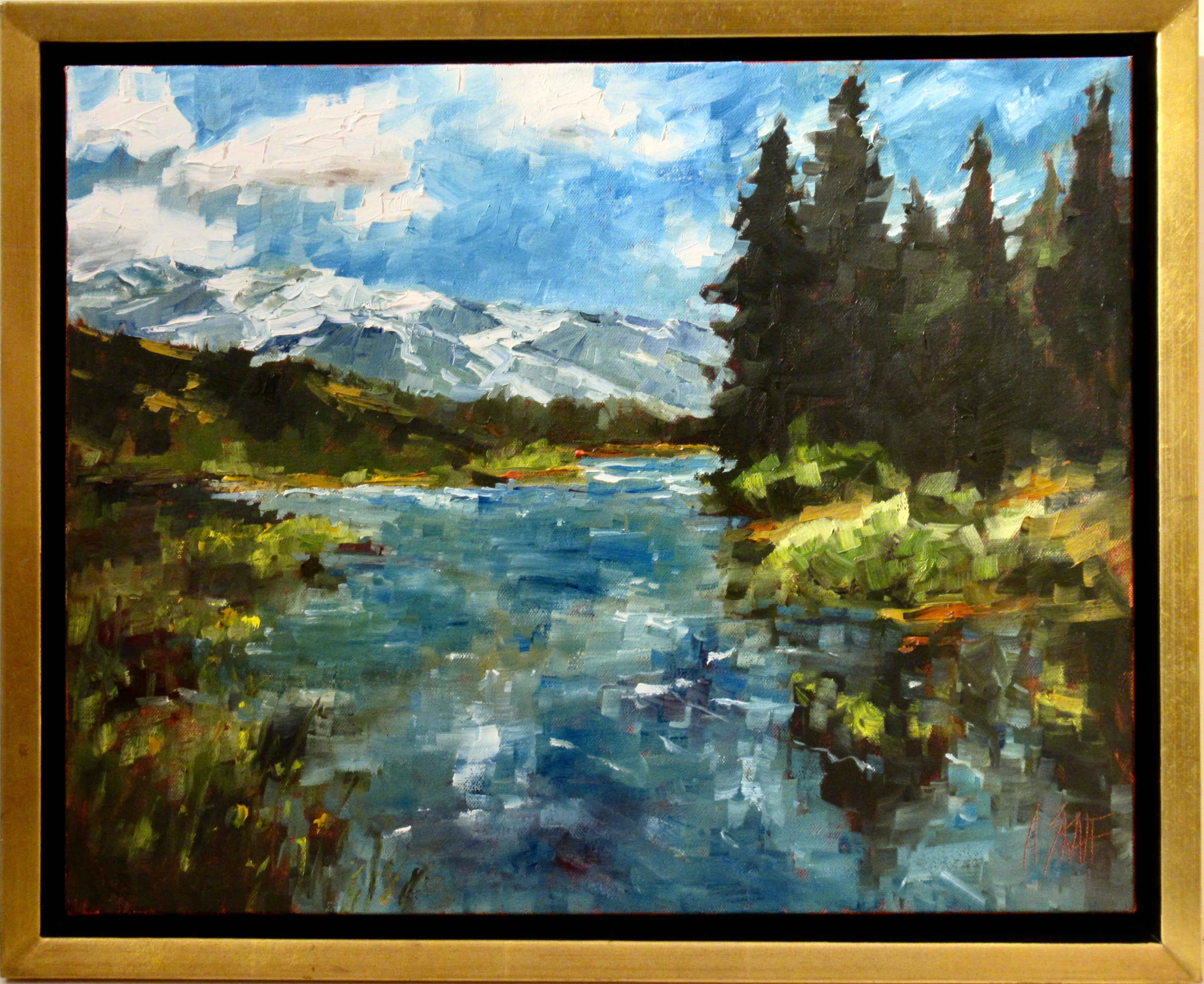 Andrew (Andy) Skaff Figurative Painting - Spring Flow on the Little Truckee