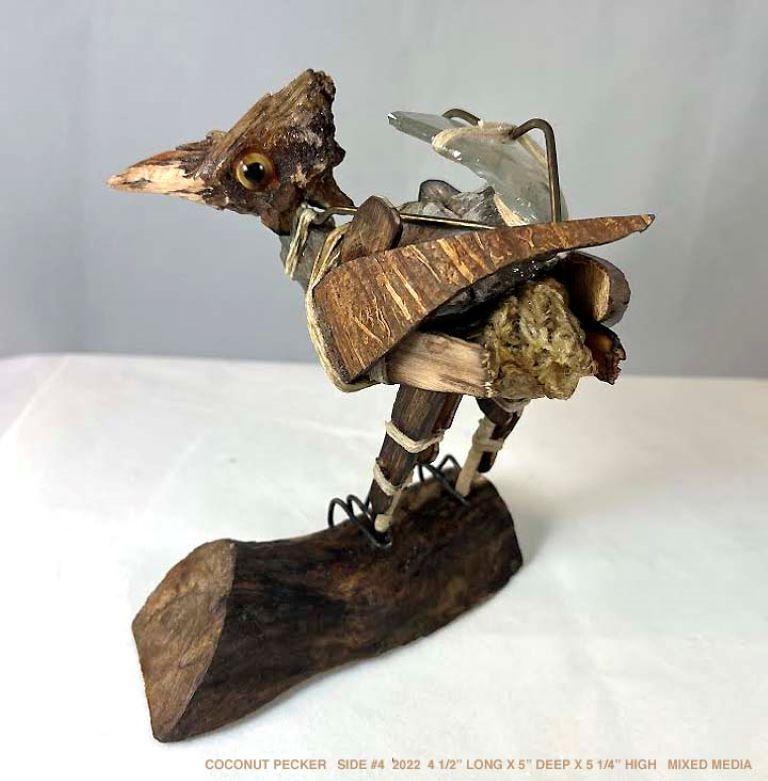 Andrew Bascle  Figurative Sculpture - Coconut Pecker