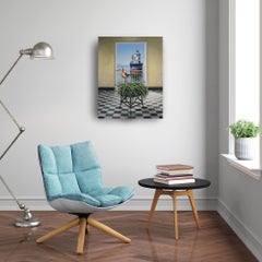 Fourteen Foot Bank - original surrealist -realism oil painting-contemporary art