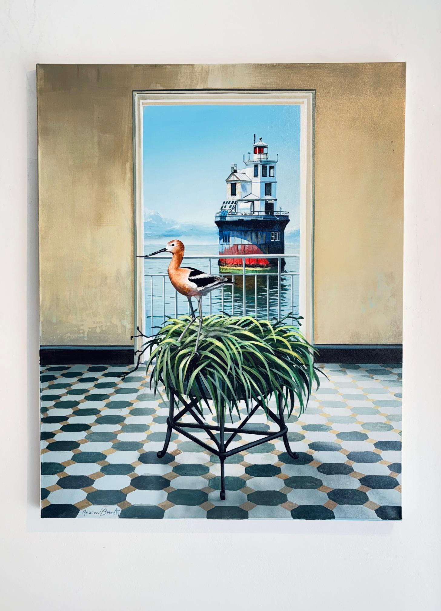 Fourteen Foot Bank - original surrealist -realism oil painting-contemporary art