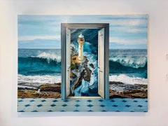 Coastal Point Wash - original surrealistische realismus malerei-zeitgenössische kunst