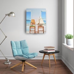 Hear the Wind - original surrealist realism painting-contemporary art