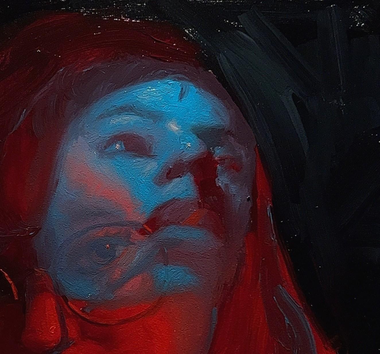 « Spectre » (2024) par Andrew Cadima, peinture originale de portrait à l'huile en vente 1
