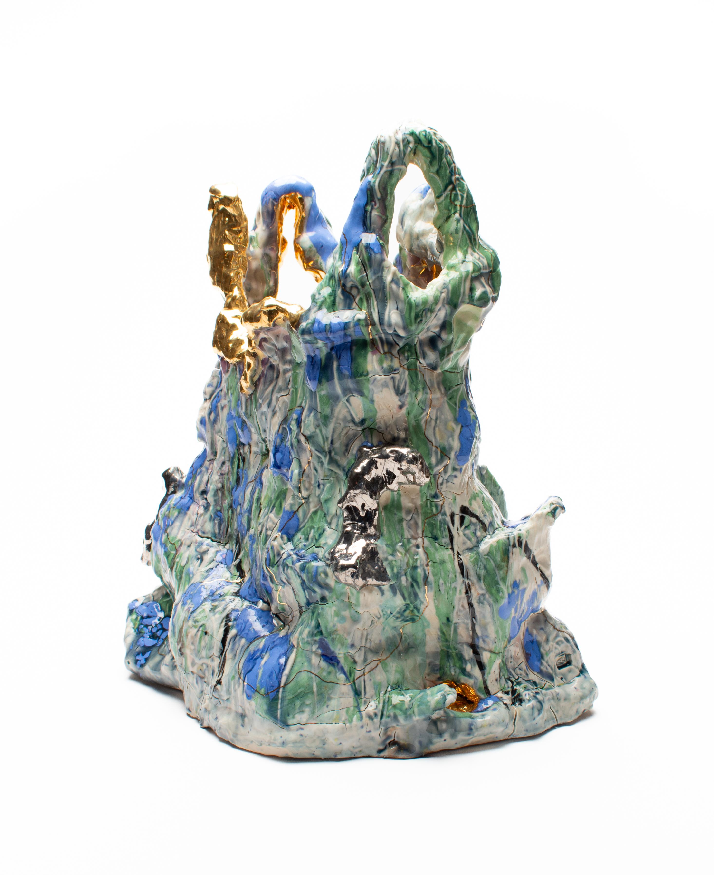 Darma July, Andrew Casto, 2025, Porcelain Sculpture with Gold Luster Glaze 1