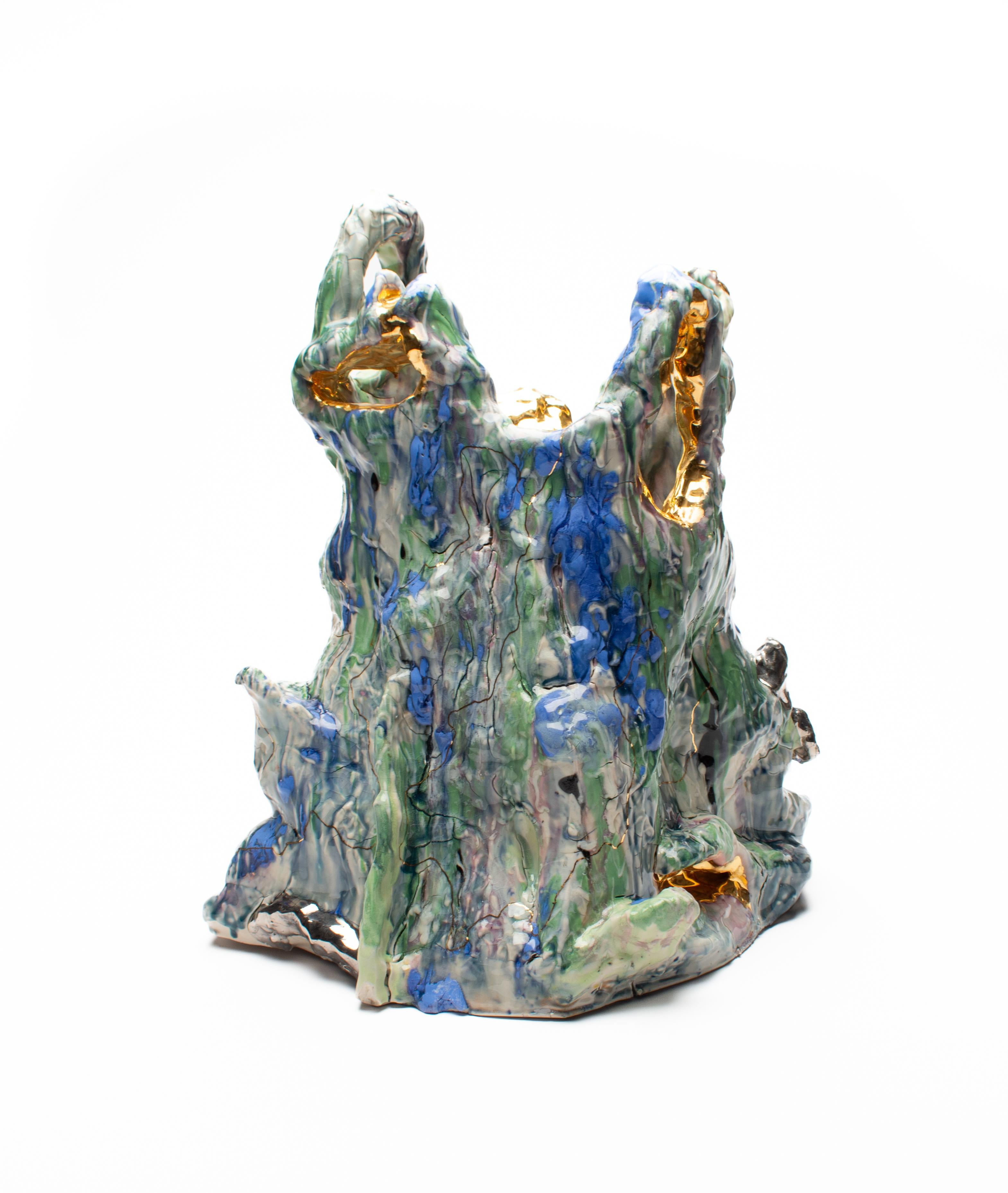 Darma July, Andrew Casto, 2025, Porcelain Sculpture with Gold Luster Glaze 2