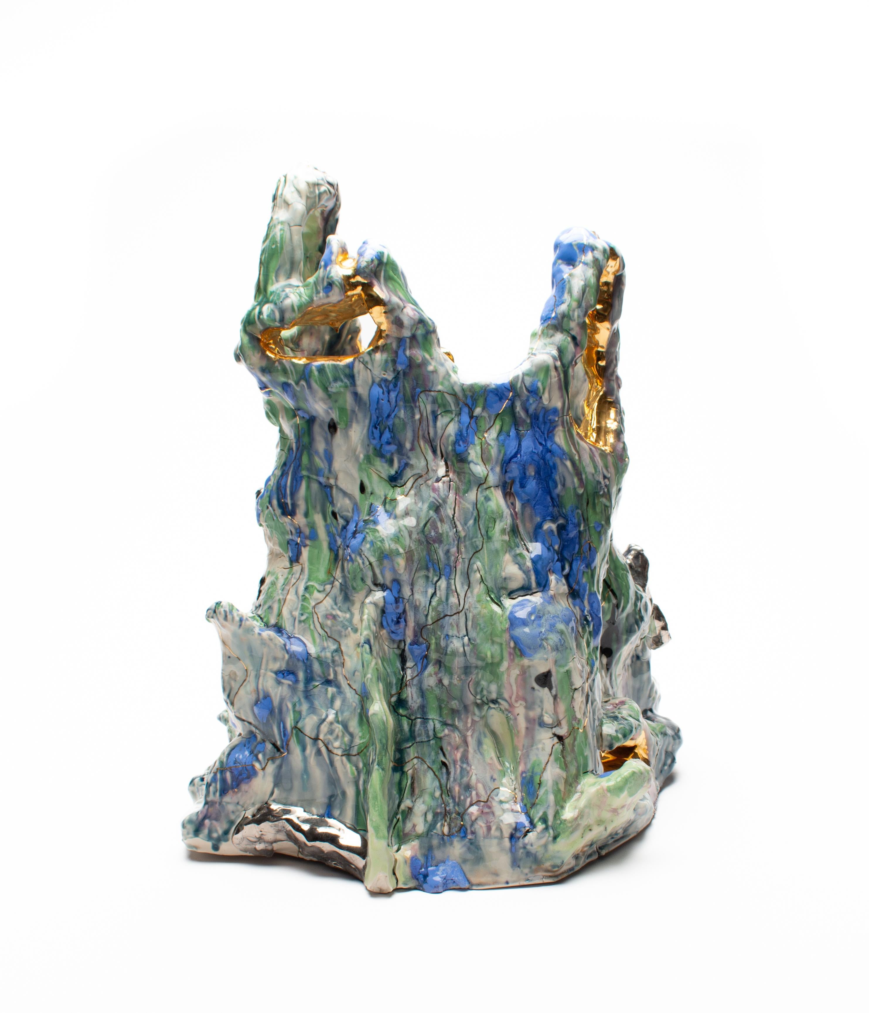 Darma July, Andrew Casto, 2025, Porcelain Sculpture with Gold Luster Glaze 4
