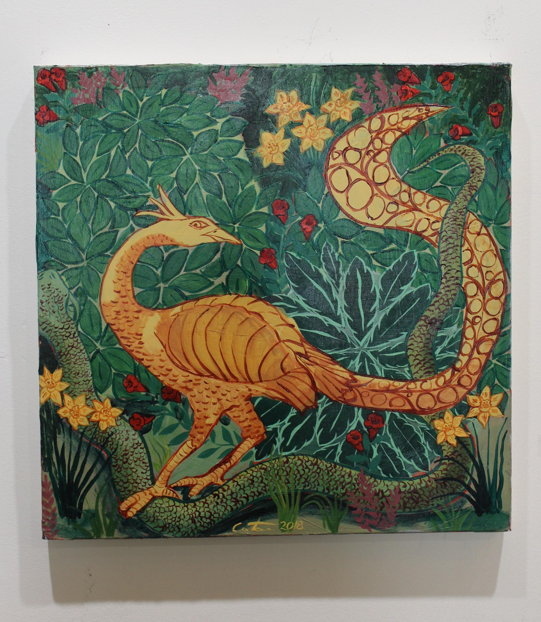The Phoenix and the Snake - Painting by Andrew Catanese