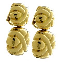 Andrew Clunn 18 Karat Yellow Gold Dangle Earrings