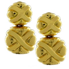 Andrew Clunn 18 Karat Yellow Gold Dangle Earrings
