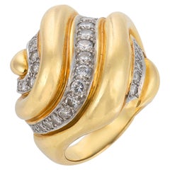 Andrew Clunn 2.00 Karat Diamant 18k Gelbgold Cocktail Ring