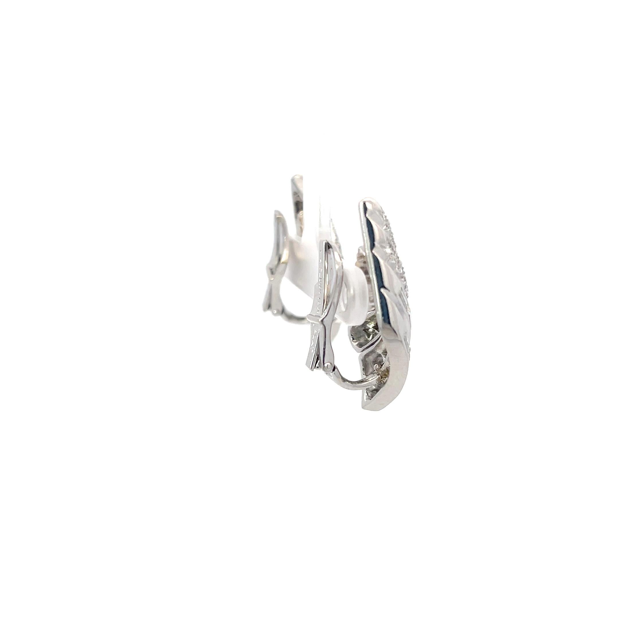 Andrew Clunns Boucles d'oreilles en diamant 3ctw Platine Pour femmes en vente