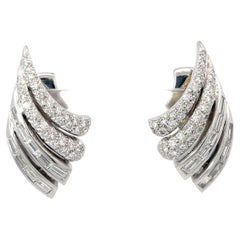 Andrew Clunns Boucles d'oreilles en diamant 3ctw Platine