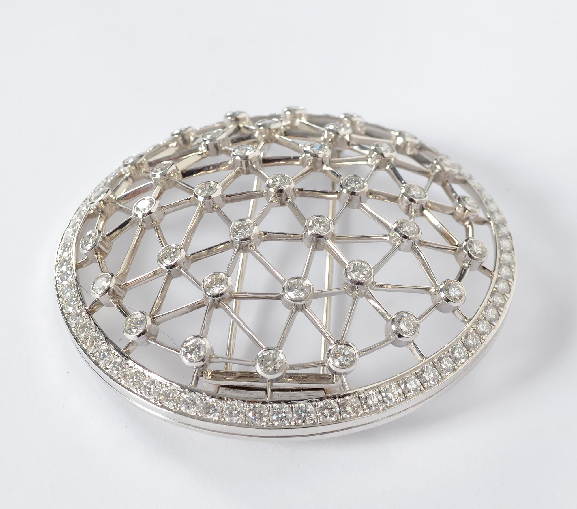 Andrew Clunn Diamond Brooch For Sale 1
