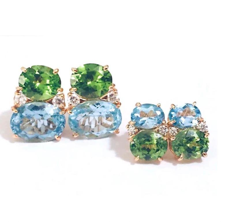 Andrew Clunn Gorgeous Peridot Aquamarine Gold Platinum Ring For Sale 3