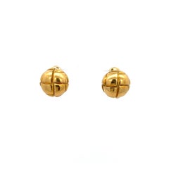 Andrew Clunn Small Knot Earrings 18K Yellow Gold