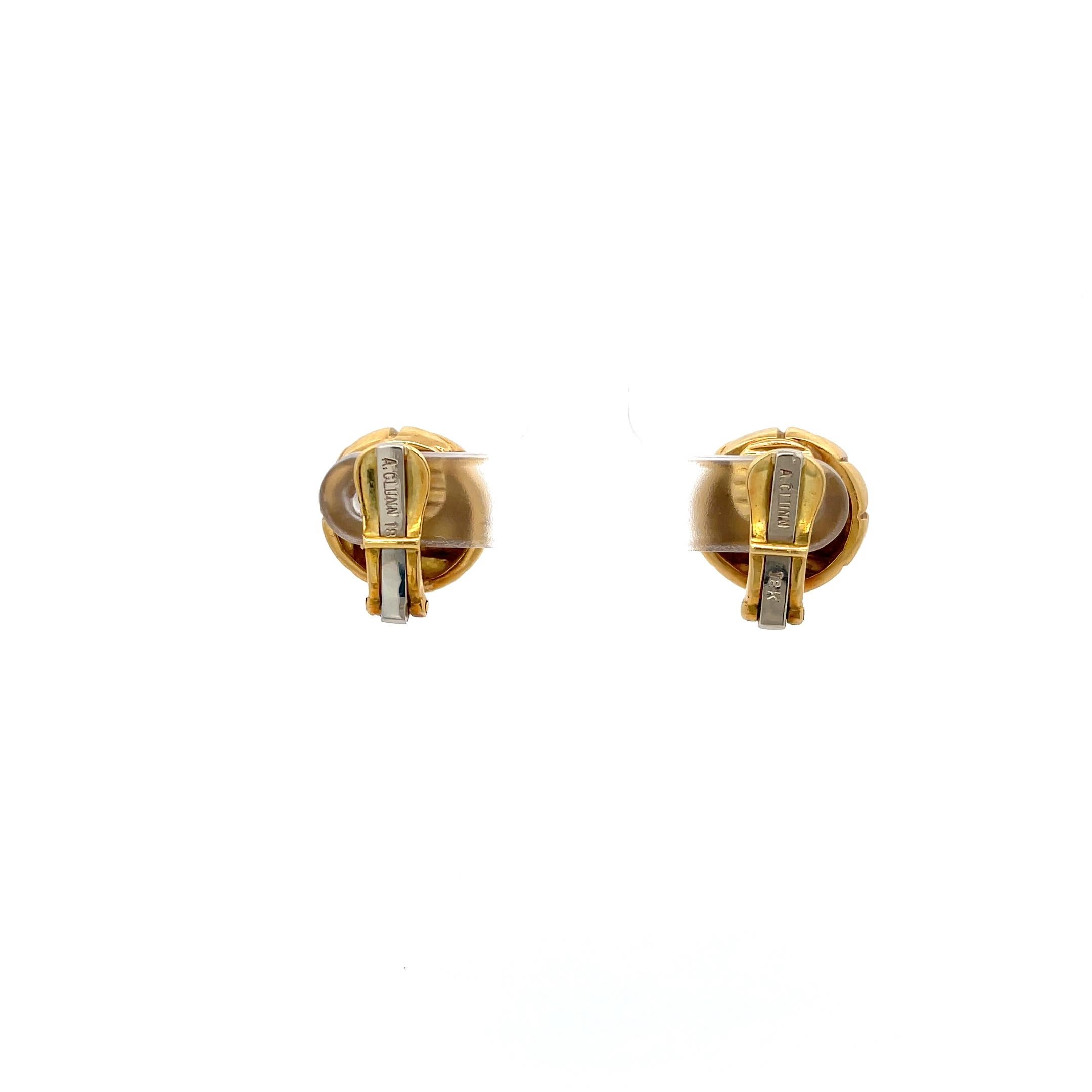 Andrew Clunn Small Knot Earrings 18K Yellow Gold In Good Condition For Sale In Dallas, TX
