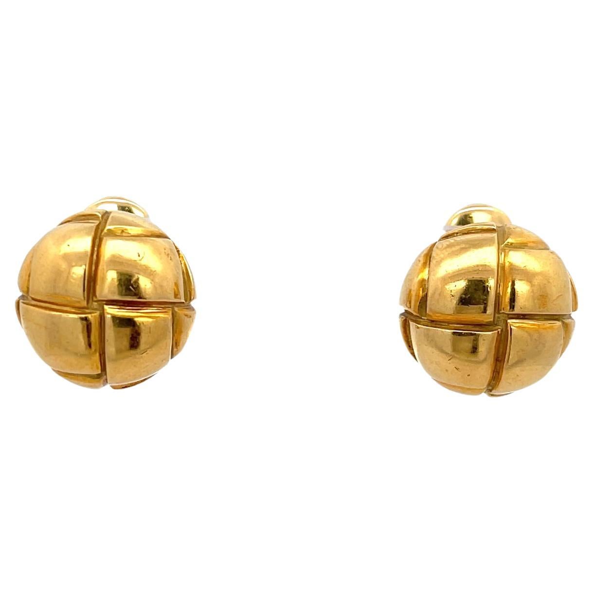 Andrew Clunn Small Knot Earrings 18K Yellow Gold