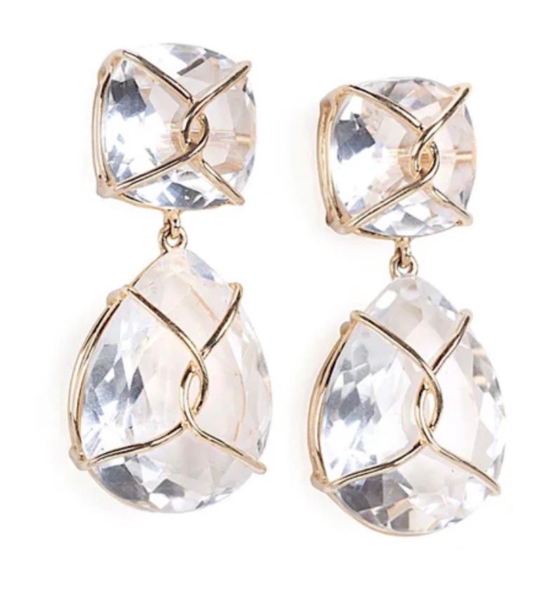 Andrew Clunn Three-Stone Drop Earring with Peridot Aquamarine  South Sea Pearl For Sale 8