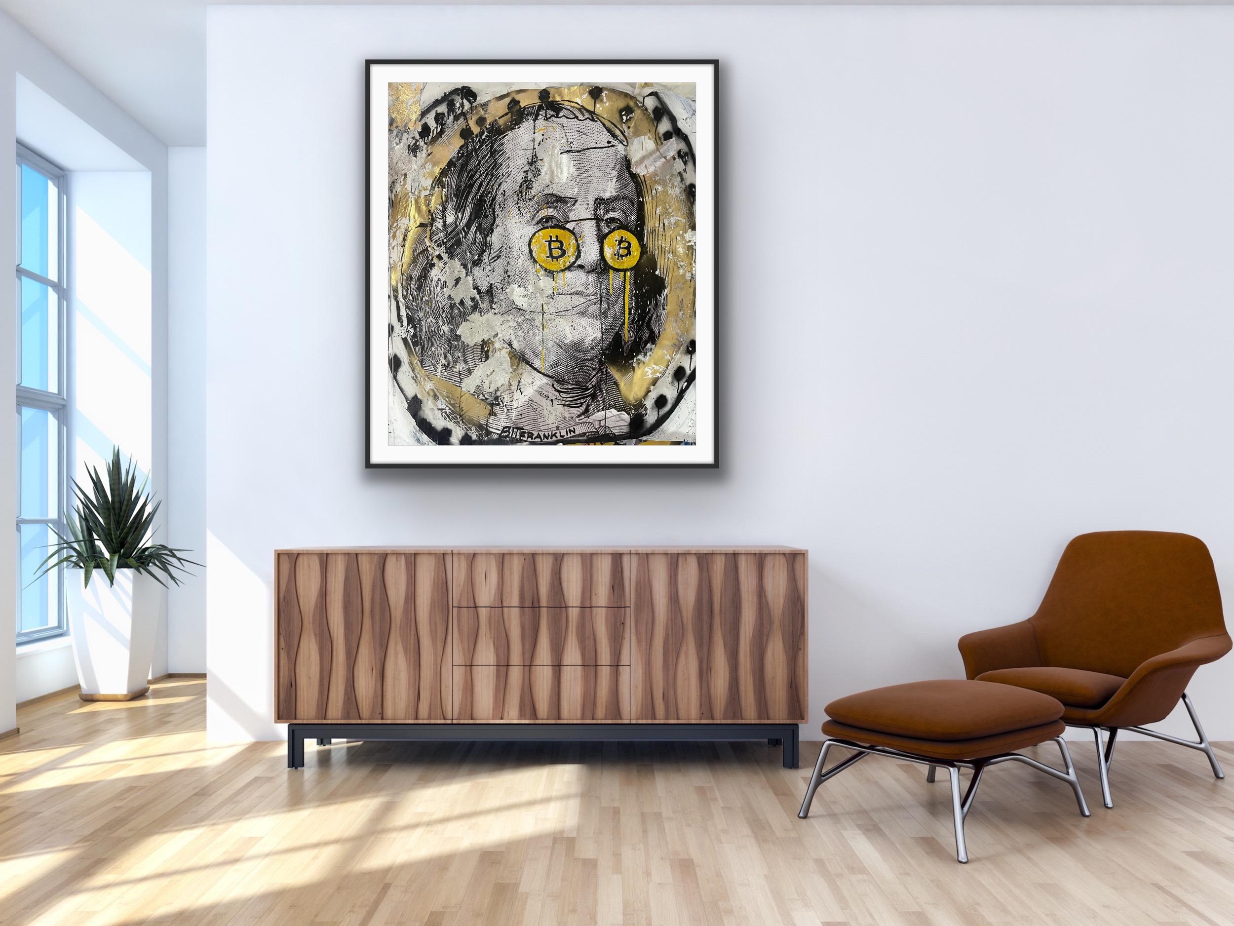 Bit Franklin - Contemporary Mixed Media Art by Andrew Cotton