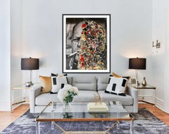 "The Pollock", mixed media split portrait series