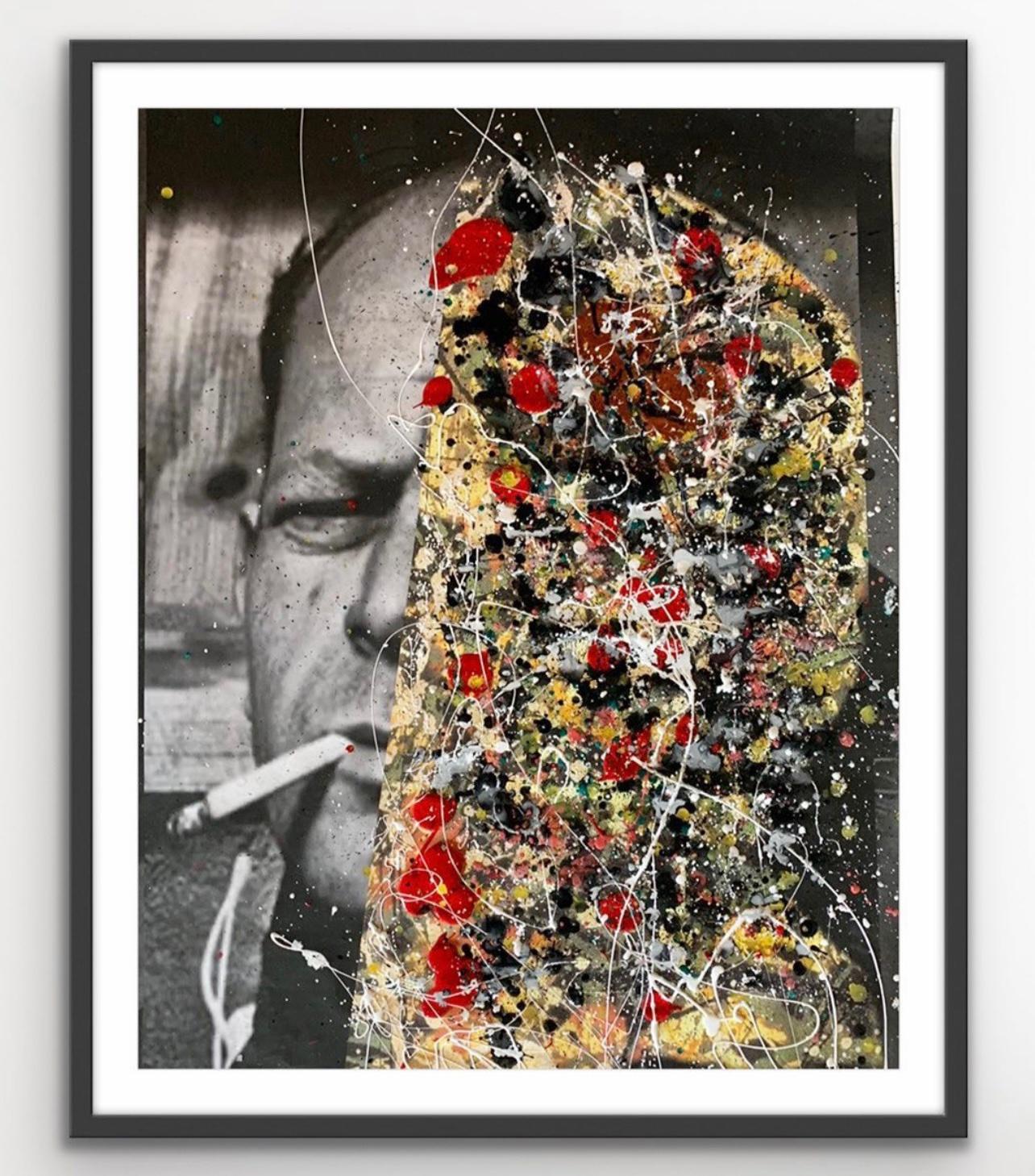 "The Pollock", mixed media split portrait series - Mixed Media Art by Andrew Cotton