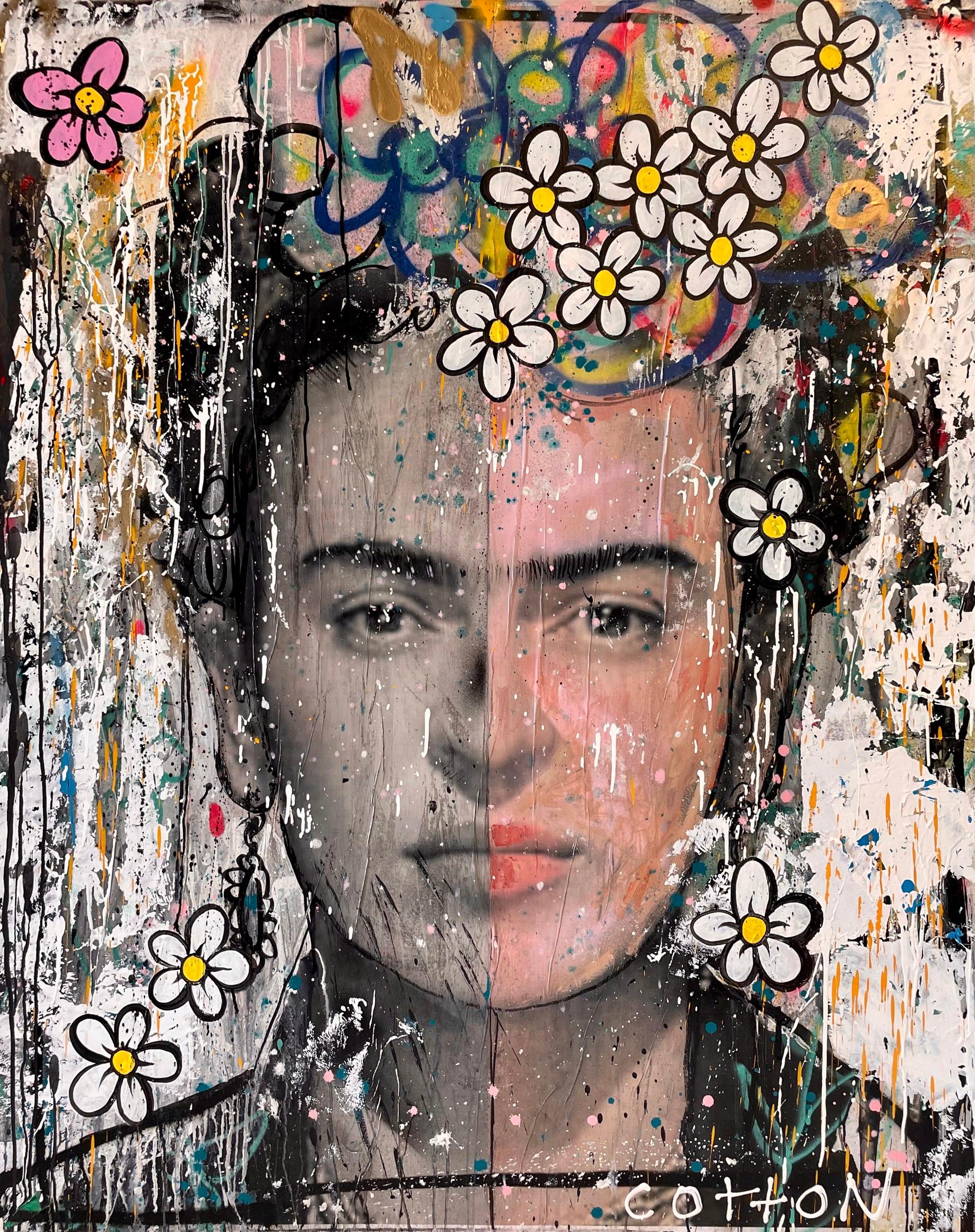 Frida Kahlo (Broken Column) - Painting by Andrew Cotton