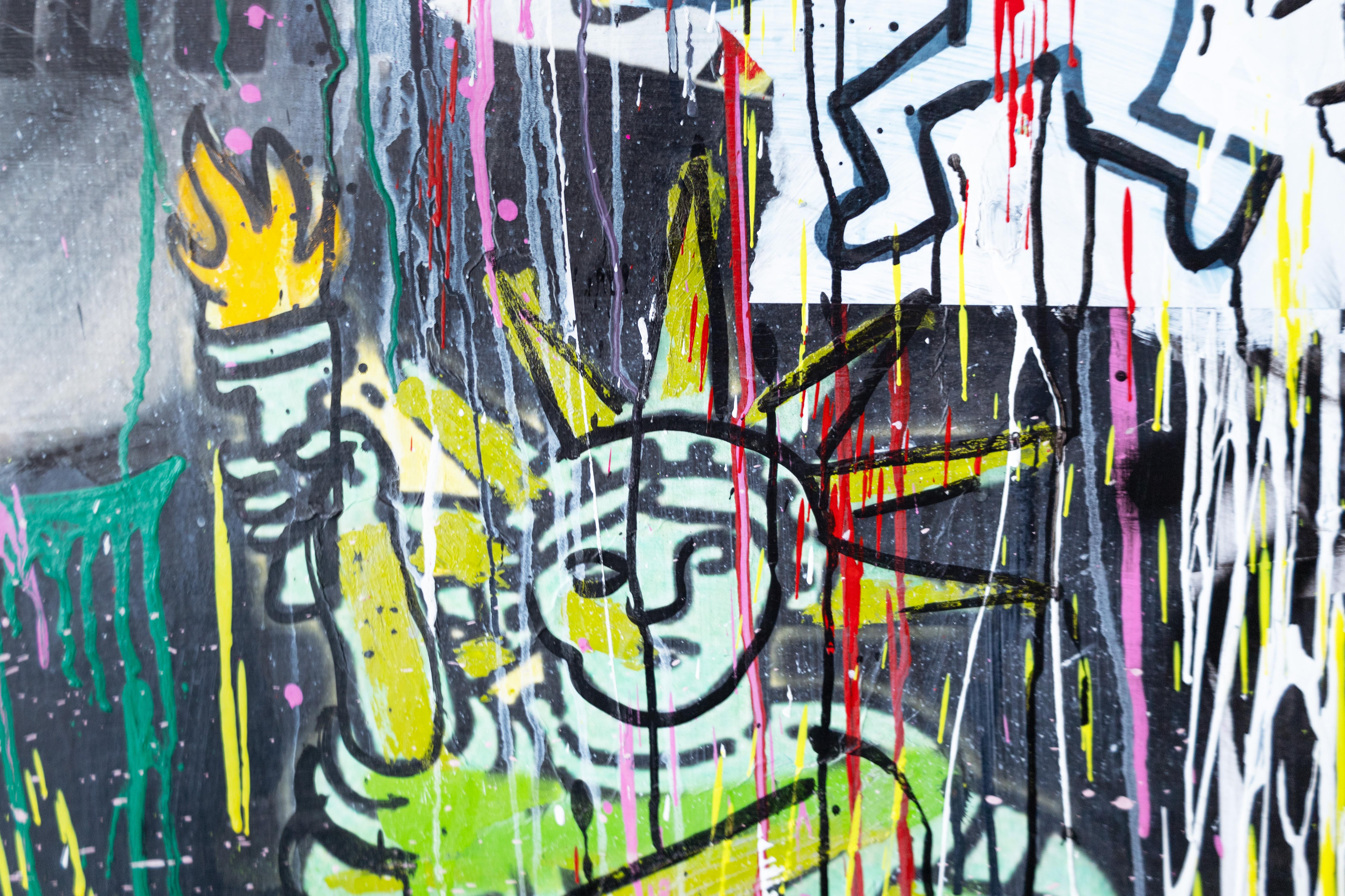 Originally from North London, Cotton received his art education at the prestigious Central St. Martins School of Art in Holborn, London. Being a teenager in North London during the graffiti boom, Cotton was immediately drawn to the pioneers of the