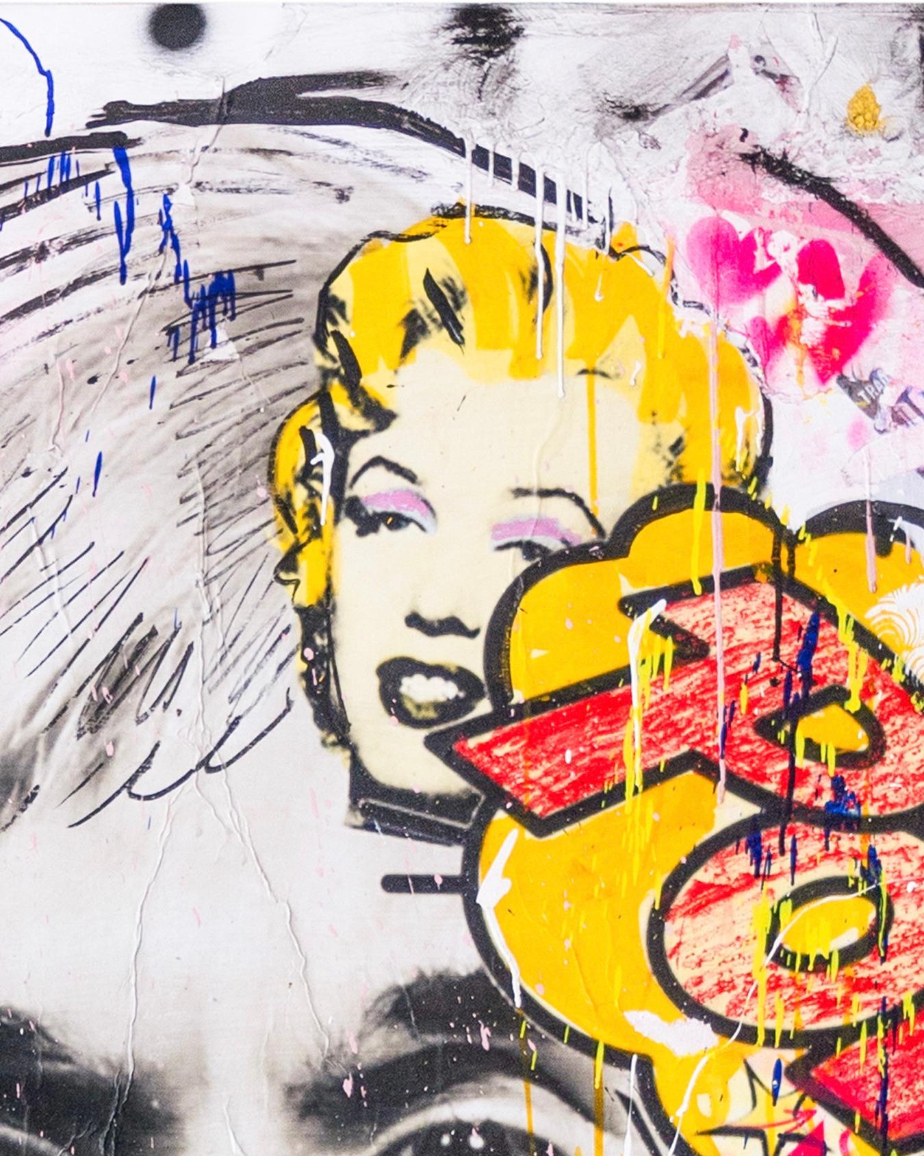 'Warhol' Abstract Street Art Mixed Media Painting, 2024 For Sale 3