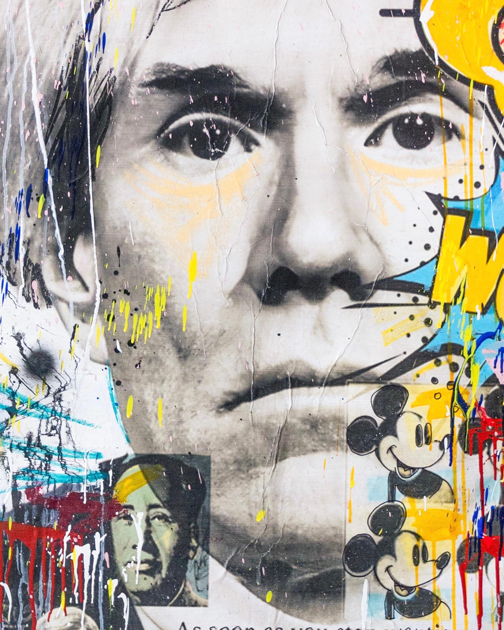 'Warhol' Abstract Street Art Mixed Media Painting, 2024 For Sale 5