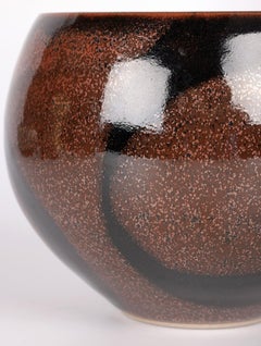 Andrew Crouch Marches Pottery Copper & Tenmoku Glazed Vaseuins