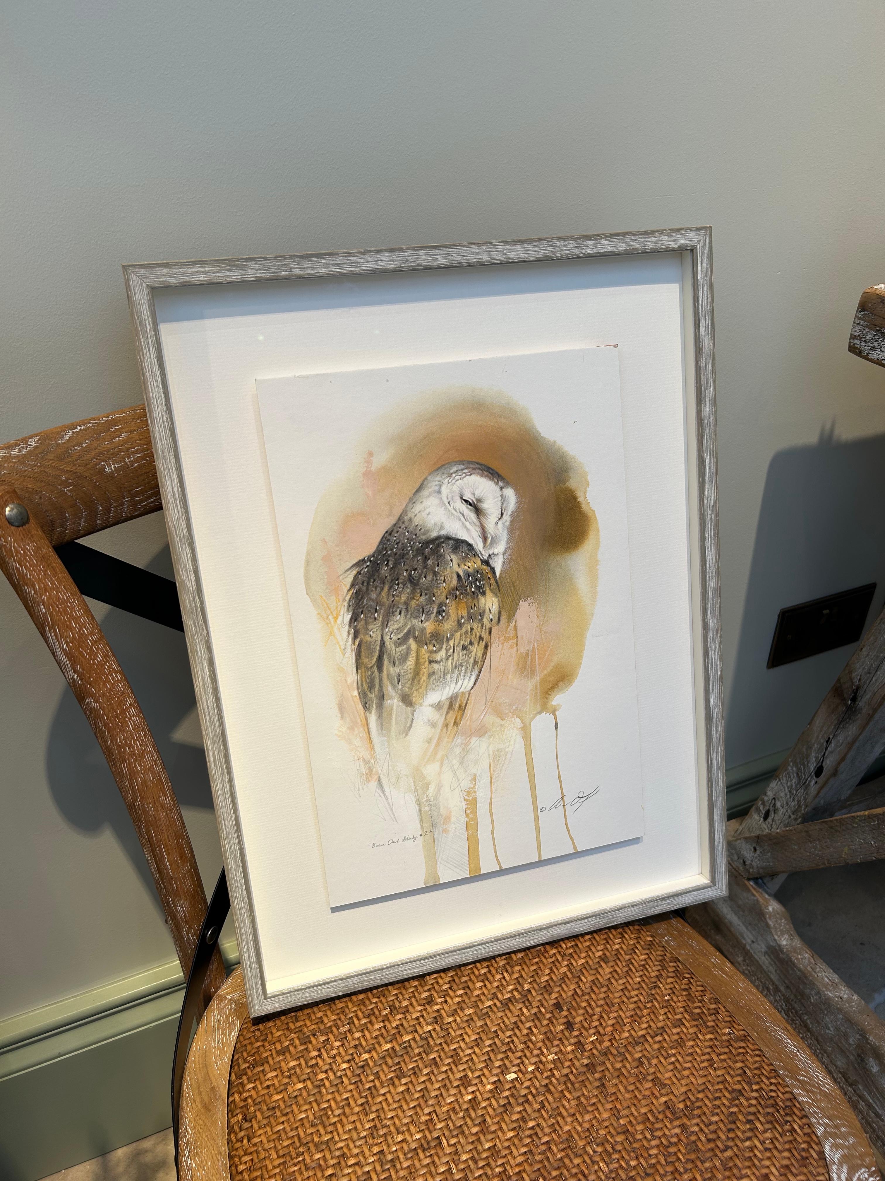 Barn Owl – Contemporary Wildlife Watercolour Painting 2