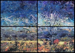 CORS Caron. 4 getäfelte Contemporary Landscape Painting