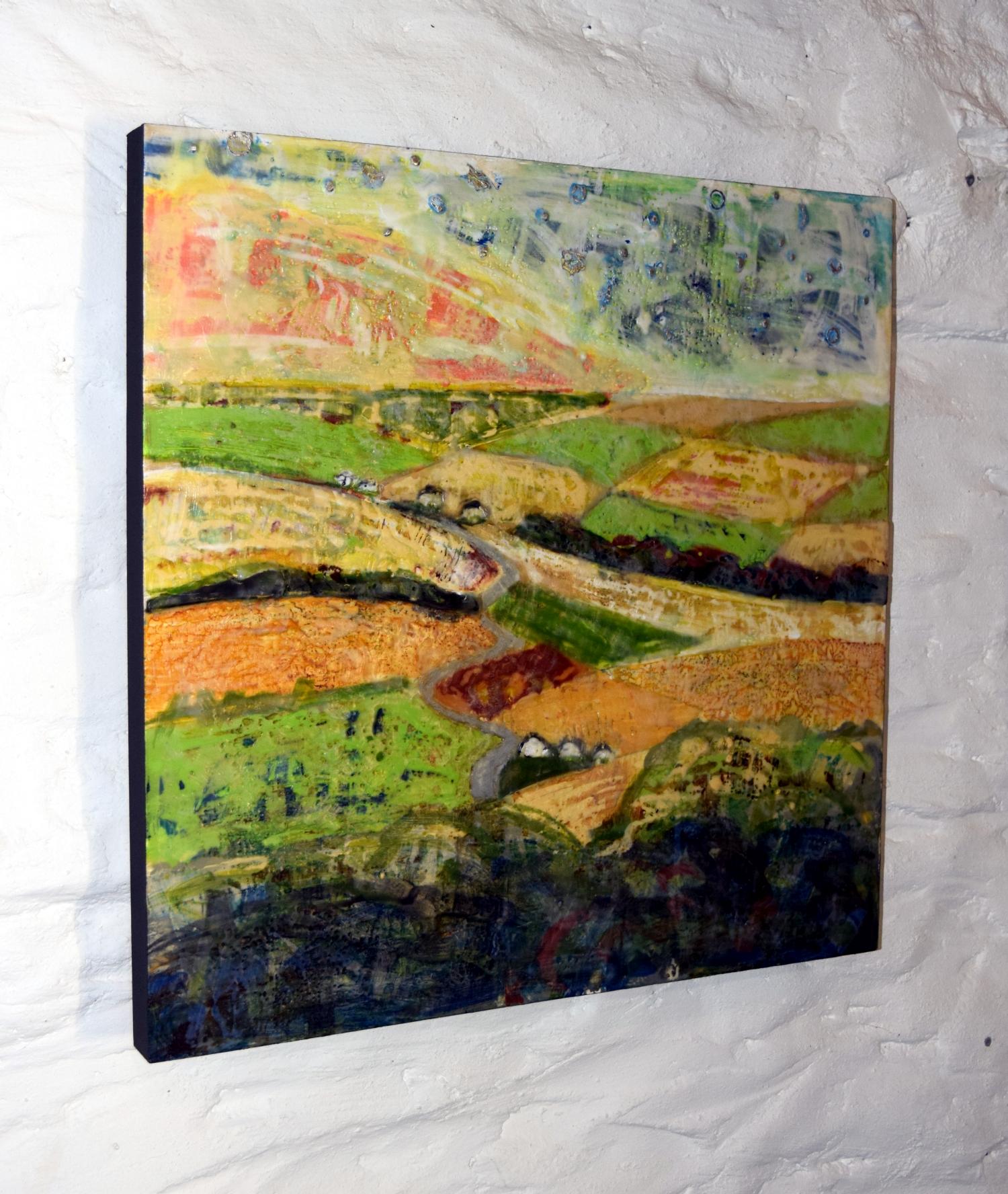 Entropia. Pittura ad olio contemporanea espressionista astratta - Abstract Painting Marrone di Andrew Francis