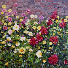 "Llanerchaeron", Contemporary Floral Oil Painting 