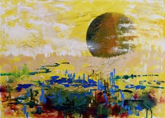 Nuovo Tregaron: pittura ad olio di un paesaggio futuristico contemporaneo
