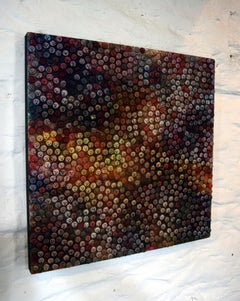 "Other People" Contemporary Encaustic Wax Abstract Painting