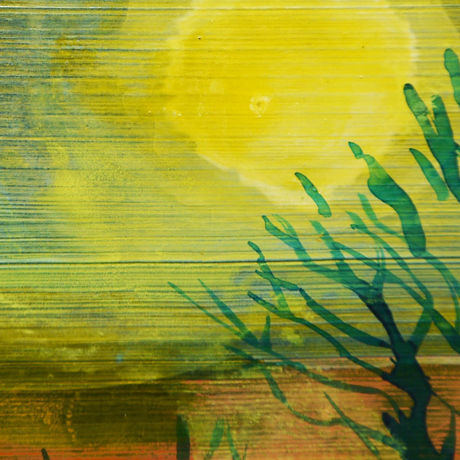 « Point Ceri Sunset II ». Peinture à l'huile - Paysage contemporain - Noir Landscape Painting par Andrew Francis