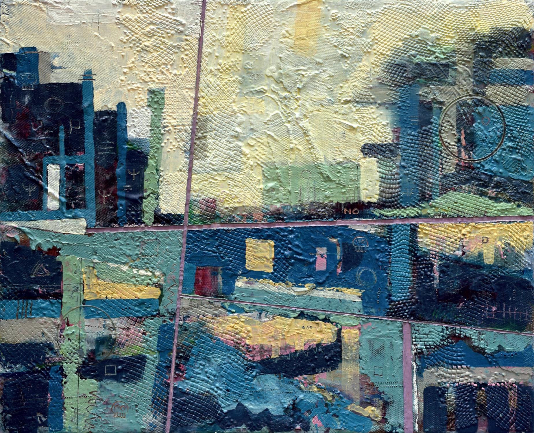 ""Récupération"". Peinture - Paysage abstrait contemporain