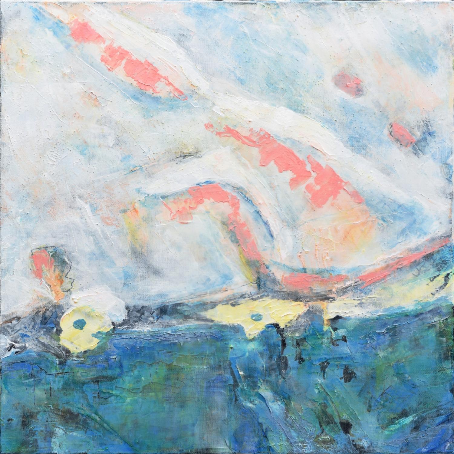 "Weight Of Air III" Contemporary Abstract Encaustic Painting